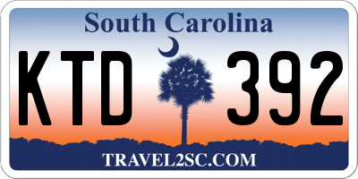 SC license plate KTD392