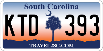 SC license plate KTD393