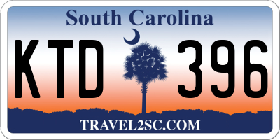 SC license plate KTD396