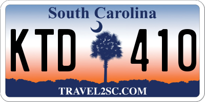 SC license plate KTD410