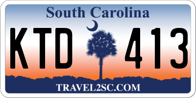 SC license plate KTD413