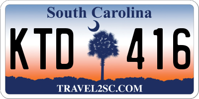 SC license plate KTD416