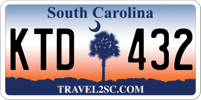 SC license plate KTD432