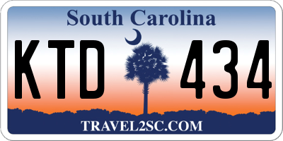 SC license plate KTD434