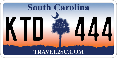 SC license plate KTD444