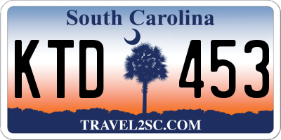 SC license plate KTD453