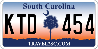 SC license plate KTD454