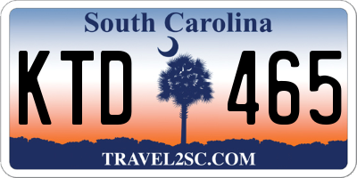 SC license plate KTD465