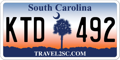 SC license plate KTD492