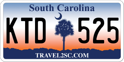 SC license plate KTD525