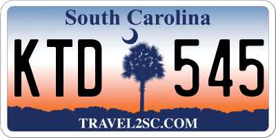 SC license plate KTD545