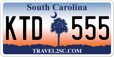 SC license plate KTD555