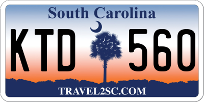 SC license plate KTD560