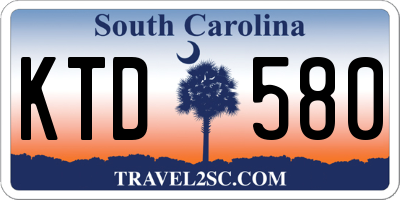 SC license plate KTD580