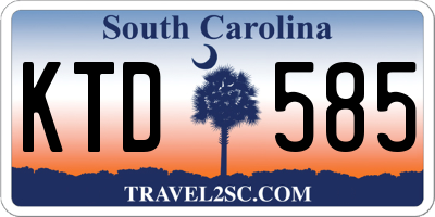 SC license plate KTD585
