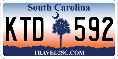 SC license plate KTD592
