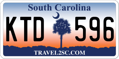 SC license plate KTD596