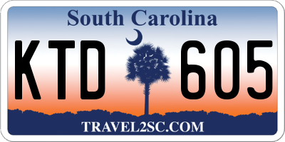 SC license plate KTD605