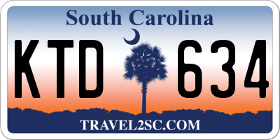 SC license plate KTD634