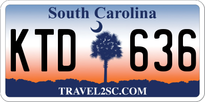 SC license plate KTD636