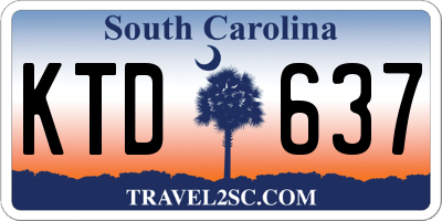 SC license plate KTD637