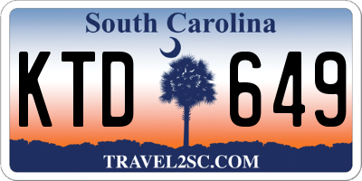 SC license plate KTD649