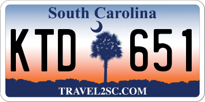 SC license plate KTD651