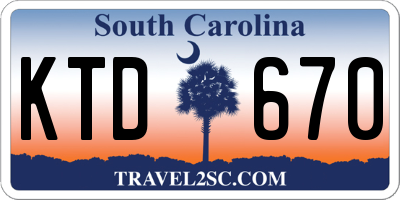 SC license plate KTD670