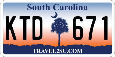 SC license plate KTD671