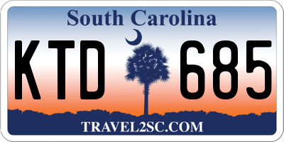 SC license plate KTD685