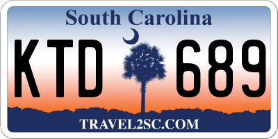 SC license plate KTD689