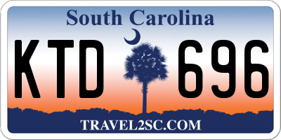 SC license plate KTD696
