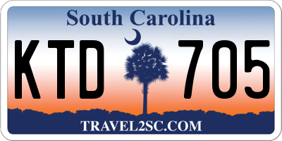 SC license plate KTD705