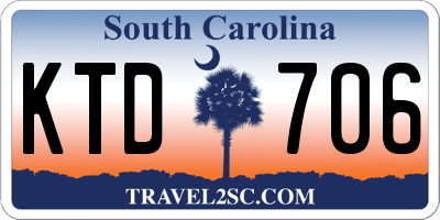 SC license plate KTD706
