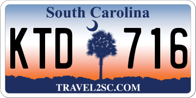 SC license plate KTD716