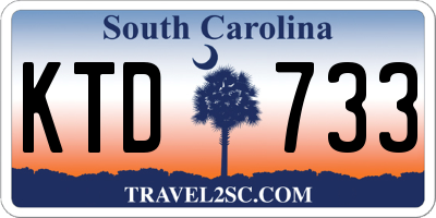 SC license plate KTD733