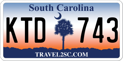 SC license plate KTD743