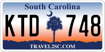 SC license plate KTD748