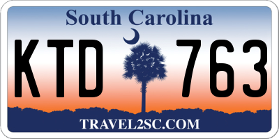 SC license plate KTD763