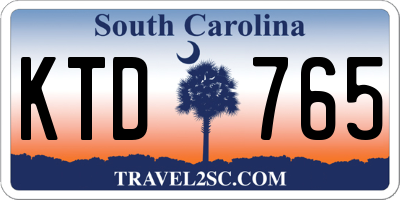 SC license plate KTD765