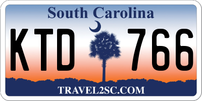 SC license plate KTD766