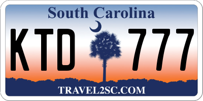 SC license plate KTD777