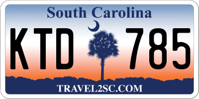 SC license plate KTD785