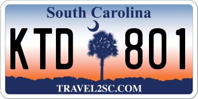 SC license plate KTD801