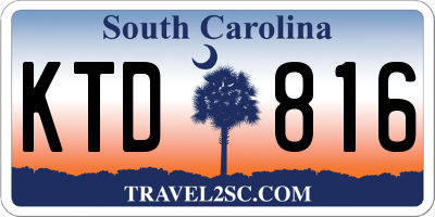 SC license plate KTD816