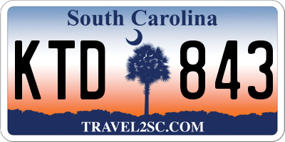 SC license plate KTD843