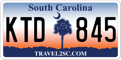 SC license plate KTD845