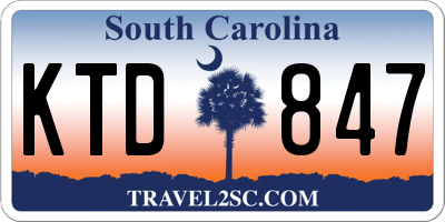 SC license plate KTD847