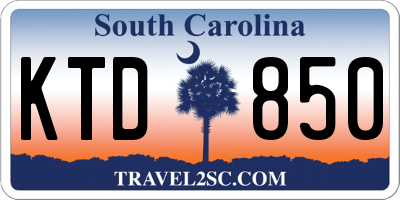 SC license plate KTD850