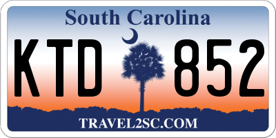 SC license plate KTD852